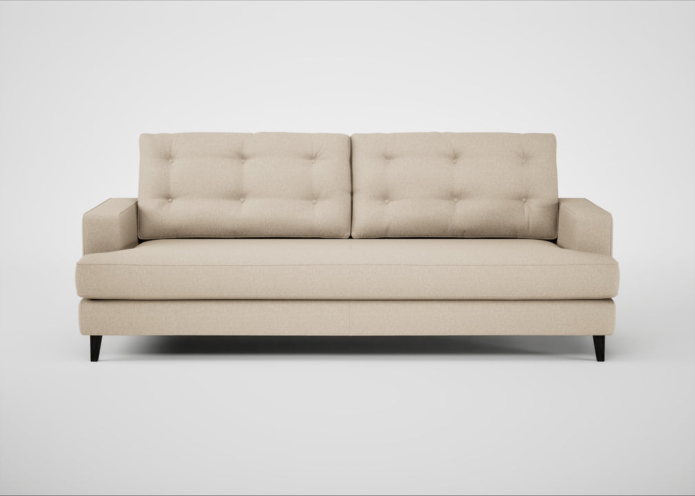 Mistral 4 Seater Sofa Brushed Cotton Oat / Black