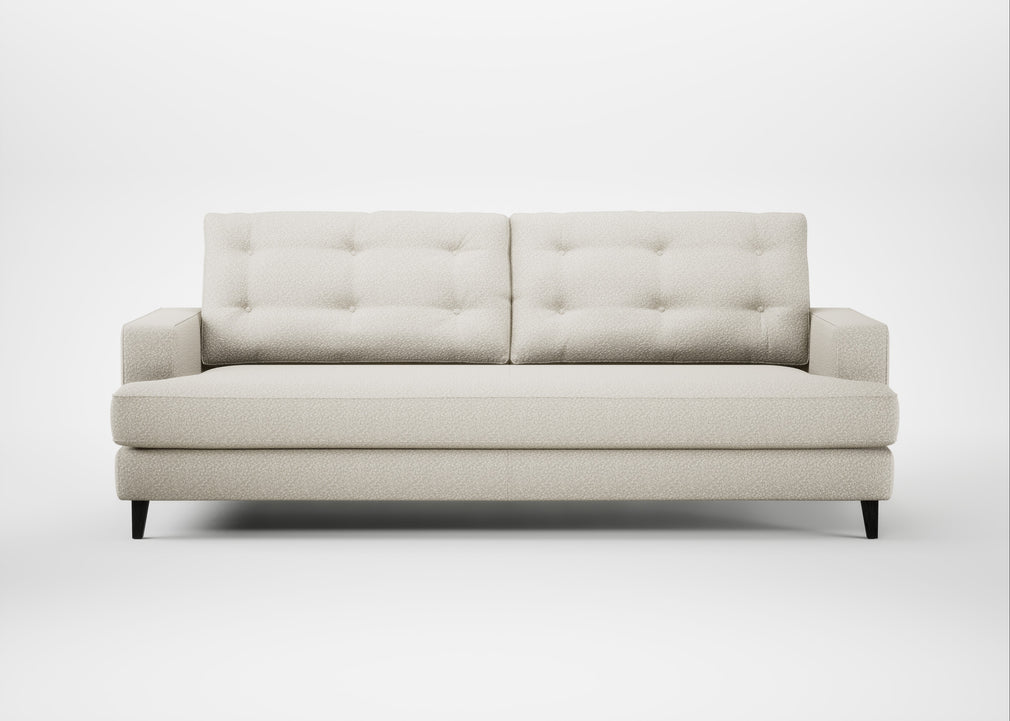 Mistral 4 Seater Sofa Chunky Boucle Ecru / Black