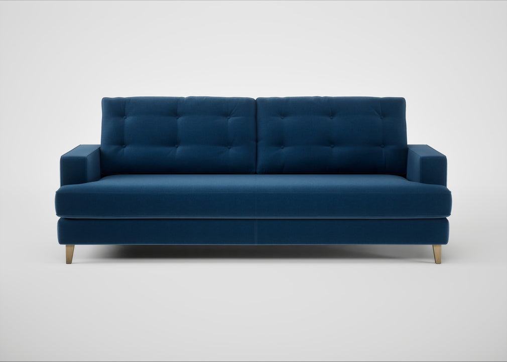 Mistral 4 Seater Sofa Cotton Velvet Petrol / Natural