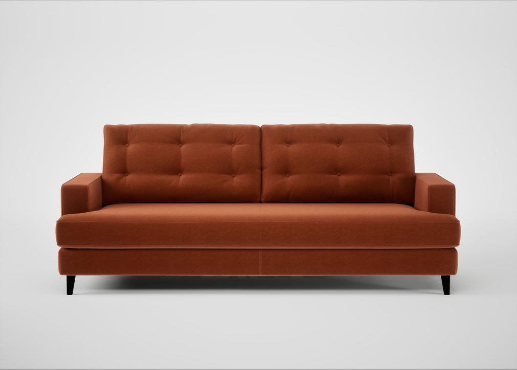 Mistral 4 Seater Sofa Cotton Velvet Russet / Black