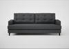 Mistral 4 Seater Sofa Melton Wool Granite / Black