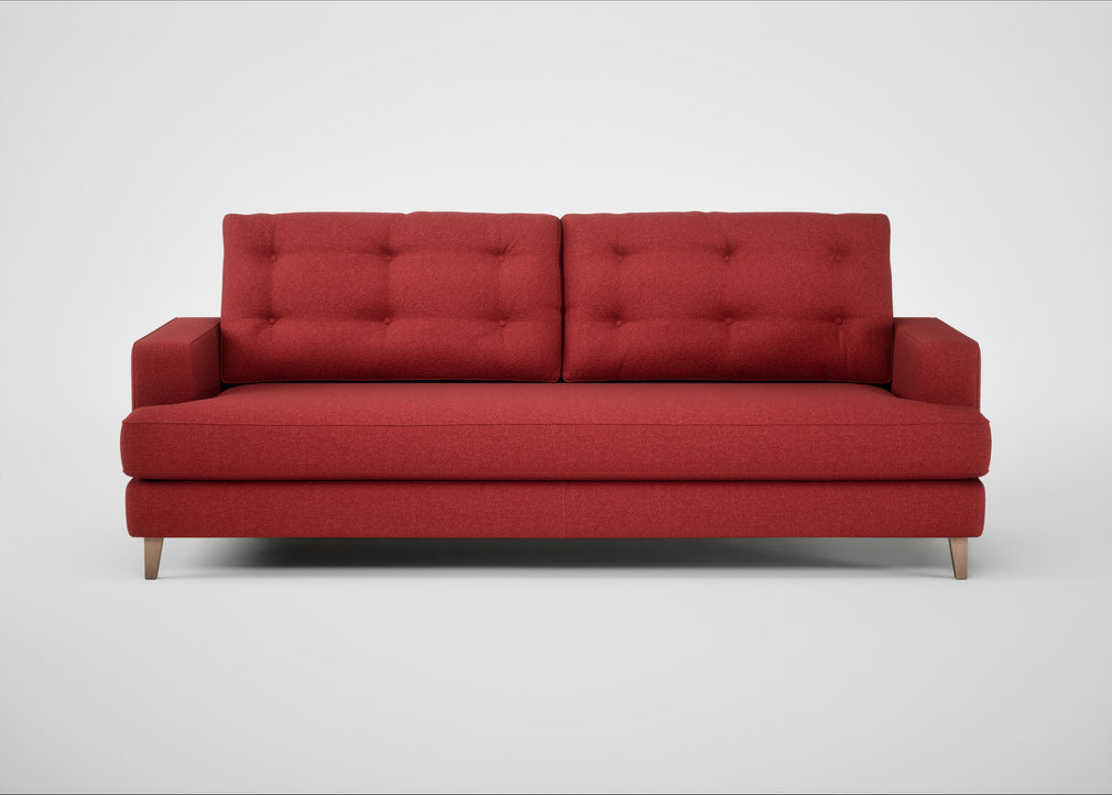 Mistral 4 Seater Sofa Melton Wool Red Oxide / Natural