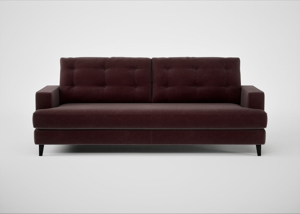 Mistral 4 Seater Sofa Smart Luxe Velvet Acorn / Black