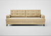 Mistral 4 Seater Sofa Smart Luxe Velvet Biscuit / Black