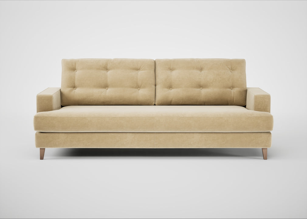 Mistral 4 Seater Sofa Smart Luxe Velvet Biscuit / Natural