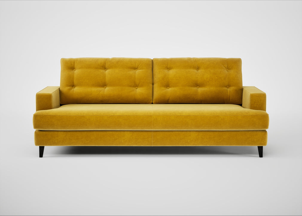 Mistral 4 Seater Sofa Smart Luxe Velvet Canary / Black