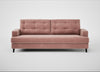 Mistral 4 Seater Sofa Smart Luxe Velvet Dusky Pink / Black