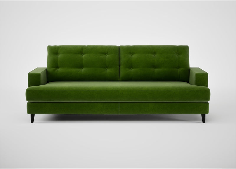 Mistral 4 Seater Sofa Smart Luxe Velvet Grass / Black