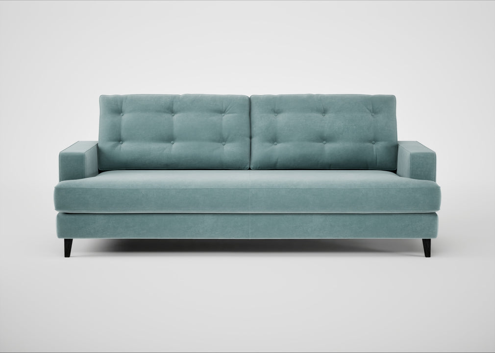 Mistral 4 Seater Sofa Smart Luxe Velvet Mineral Blue / Black