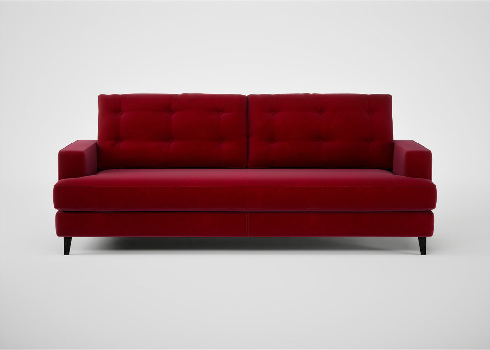 Mistral 4 Seater Sofa Smart Luxe Velvet Mulberry / Black