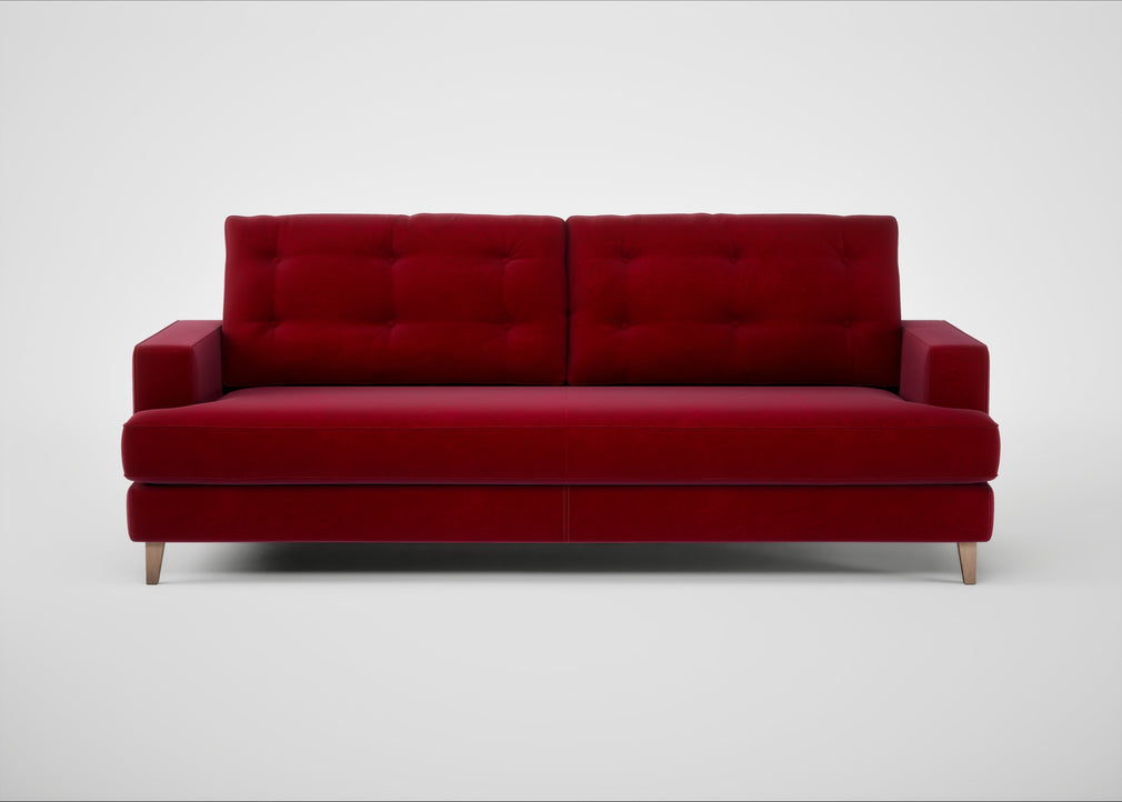 Mistral 4 Seater Sofa Smart Luxe Velvet Mulberry / Natural