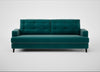 Mistral 4 Seater Sofa Smart Luxe Velvet Ocean Green / Black