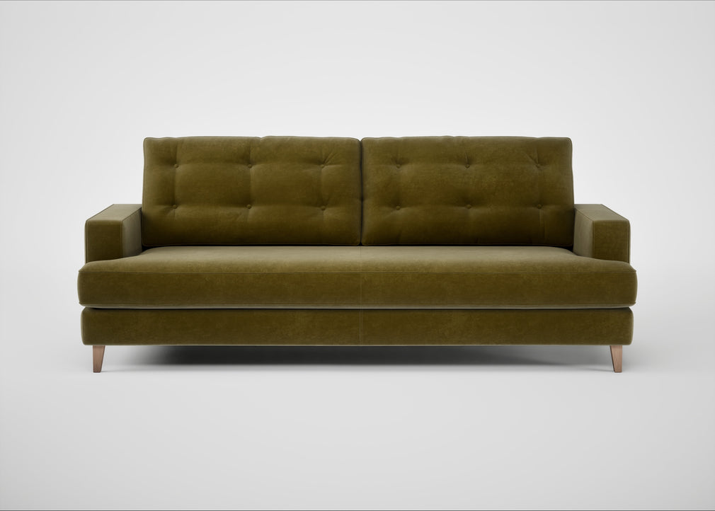 Mistral 4 Seater Sofa Smart Luxe Velvet Peridot / Natural