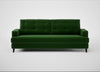 Mistral 4 Seater Sofa Smart Velvet Forest / Black