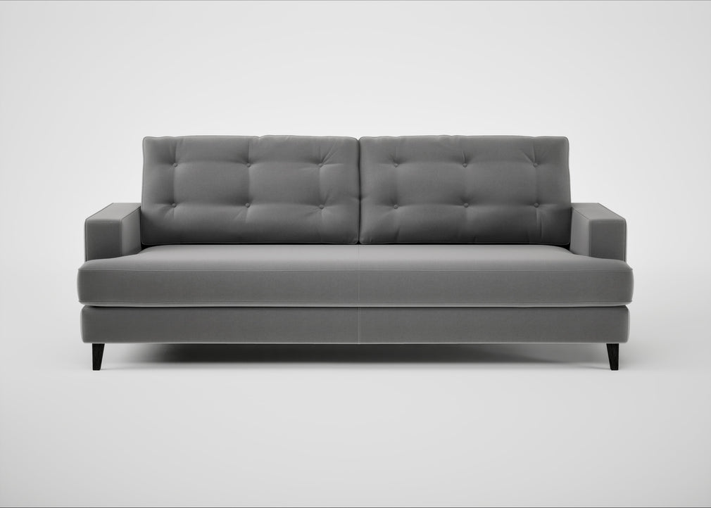 Mistral 4 Seater Sofa Smart Velvet Mercury / Black