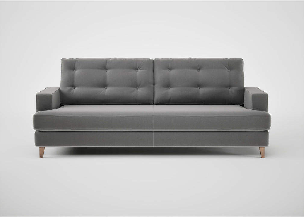 Mistral 4 Seater Sofa Smart Velvet Mercury / Natural
