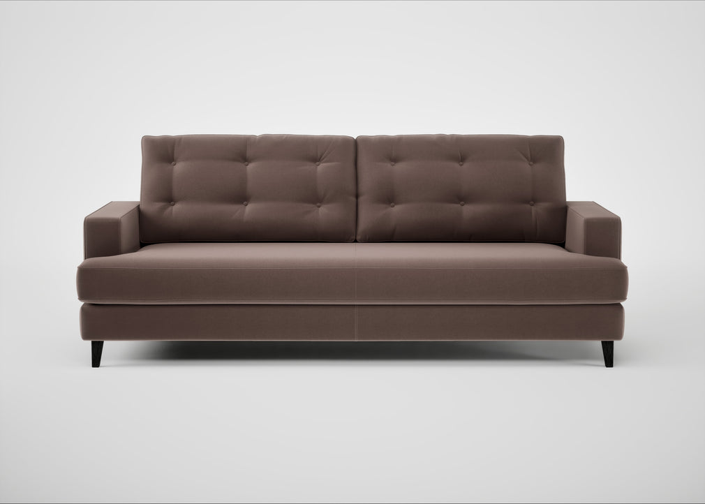 Mistral 4 Seater Sofa Smart Velvet Mouse / Black