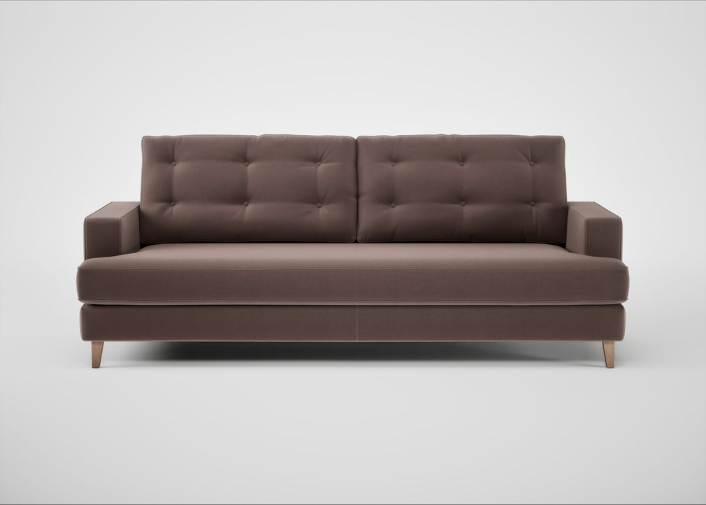 Mistral 4 Seater Sofa Smart Velvet Mouse / Natural