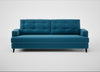 Mistral 4 Seater Sofa Smart Velvet Ocean Blue / Black