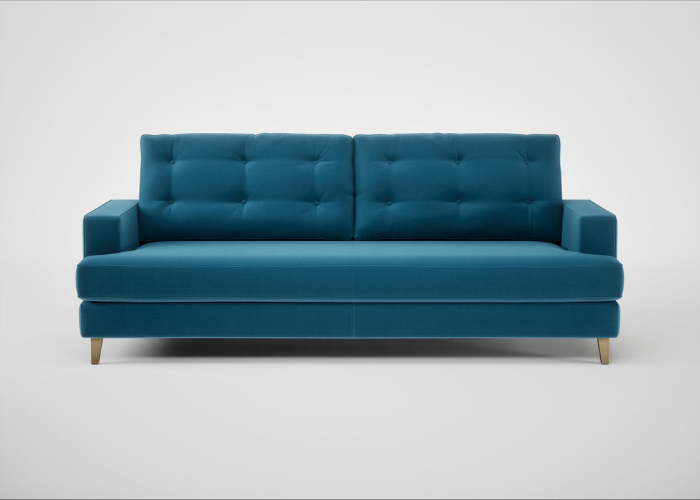Mistral 4 Seater Sofa Smart Velvet Ocean Blue / Natural