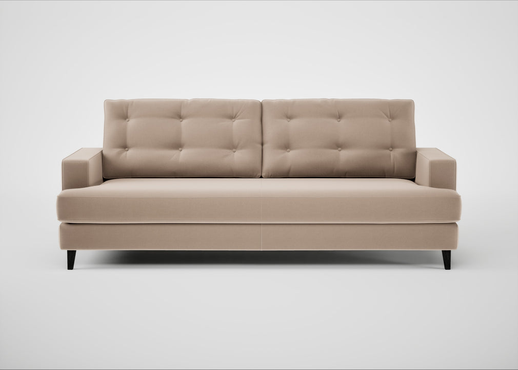 Mistral 4 Seater Sofa Smart Velvet Pebble / Black