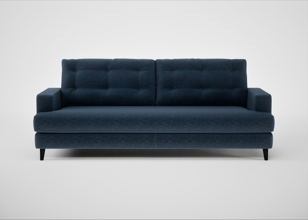 Mistral 4 Seater Sofa Boucle Velvet Space / Black