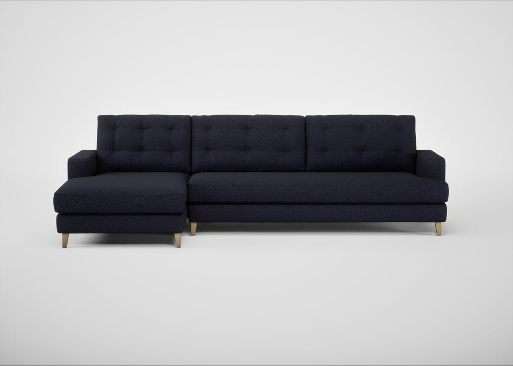 Mistral Left Hand Facing Corner Sofa Boucle Indigo / Natural