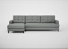 Mistral Left Hand Facing Corner Sofa Boucle Steel / Black