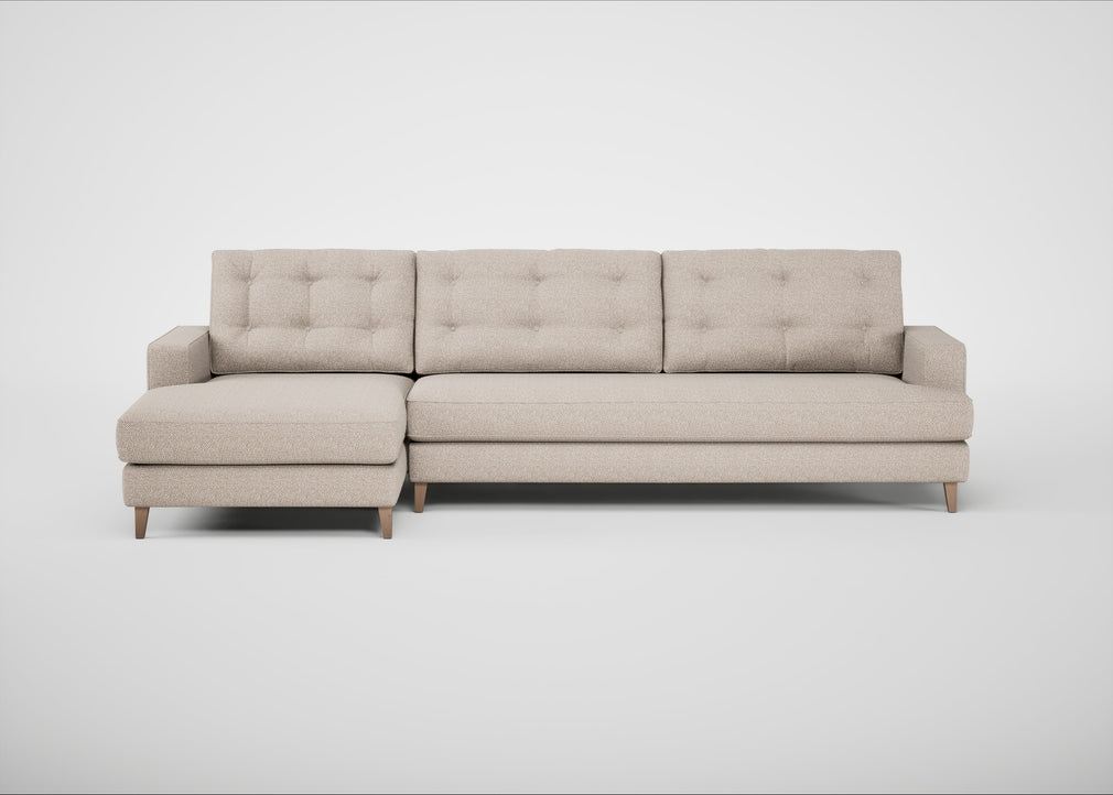 Mistral Left Hand Facing Corner Sofa Boucle Tweed Pearl / Natural