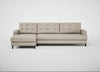 Mistral Left Hand Facing Corner Sofa Broad Weave Putty / Black