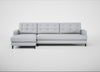 Mistral Left Hand Facing Corner Sofa Broad Weave Tin / Black