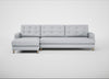 Mistral Left Hand Facing Corner Sofa Broad Weave Tin / Natural