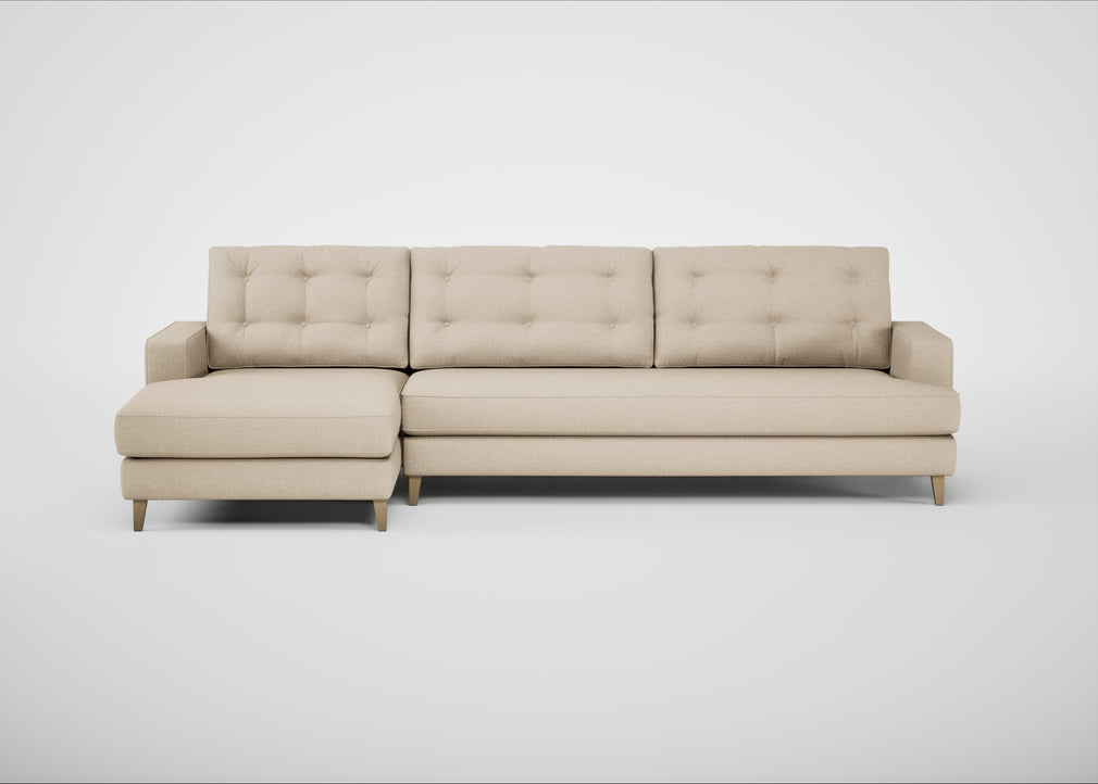 Mistral Left Hand Facing Corner Sofa Brushed Cotton Oat / Natural
