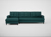 Mistral Left Hand Facing Corner Sofa Brushed Cotton Pine / Black