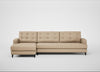 Mistral Left Hand Facing Corner Sofa Capelo Linen-Cotton Bamboo / Black