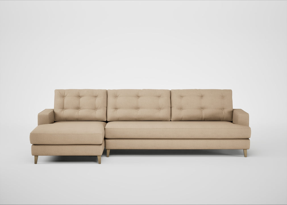 Mistral Left Hand Facing Corner Sofa Capelo Linen-Cotton Bamboo / Natural