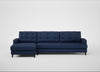 Mistral Left Hand Facing Corner Sofa Capelo Linen-Cotton Inkspot / Black