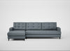 Mistral Left Hand Facing Corner Sofa Capelo Linen-Cotton Mineral / Black