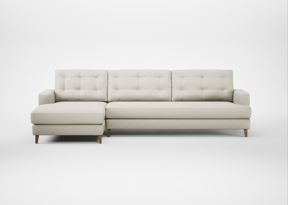 Mistral Left Hand Facing Corner Sofa Chunky Boucle Ecru / Natural