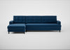Mistral Left Hand Facing Corner Sofa Cotton Velvet Petrol / Black