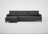 Mistral Left Hand Facing Corner Sofa Melton Wool Granite / Black