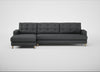 Mistral Left Hand Facing Corner Sofa Melton Wool Granite / Natural