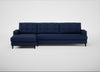 Mistral Left Hand Facing Corner Sofa Melton Wool New Navy / Black