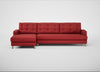 Mistral Left Hand Facing Corner Sofa Melton Wool Red Oxide / Natural