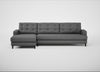 Mistral Left Hand Facing Corner Sofa Melton Wool Shale / Black