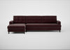 Mistral Left Hand Facing Corner Sofa Smart Luxe Velvet Acorn / Black