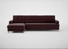 Mistral Left Hand Facing Corner Sofa Smart Luxe Velvet Acorn / Natural