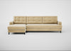 Mistral Left Hand Facing Corner Sofa Smart Luxe Velvet Biscuit / Black