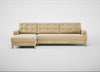 Mistral Left Hand Facing Corner Sofa Smart Luxe Velvet Biscuit / Natural