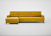 Mistral Left Hand Facing Corner Sofa Smart Luxe Velvet Canary / Black